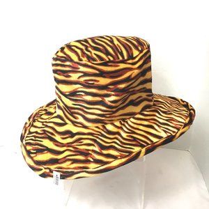 70’s Style Zebra Panne Velvet Pimp Big Daddy Hat NWOT VTG